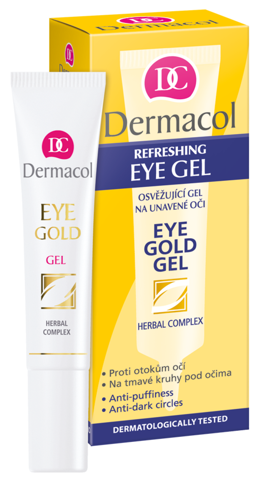 Eye gold gel   oční gel na unavené oči Dermacol - Oficiální e-shop Dermacol (obrázek 3)