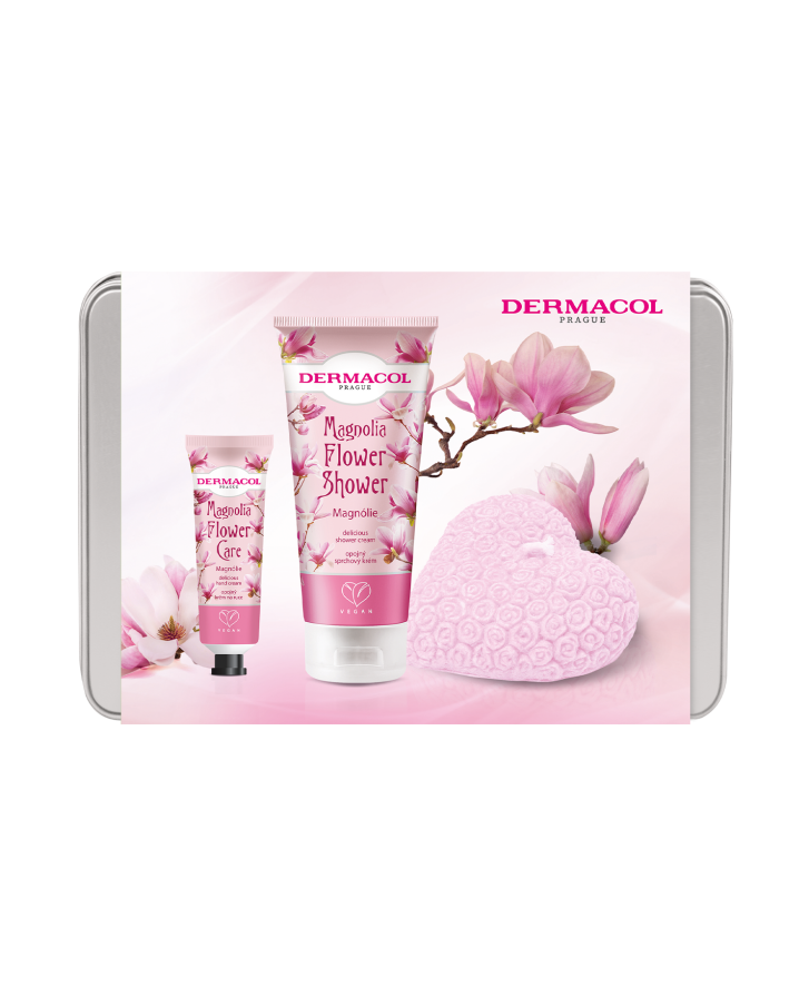 Dárkový balíček Magnolia I.- sprchový krém, krém na ruce, svíčka