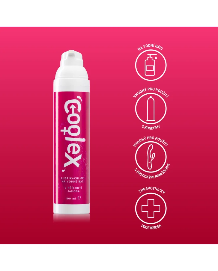 Coolex lubrikační gel na vodní bázi s příchutí Jahoda