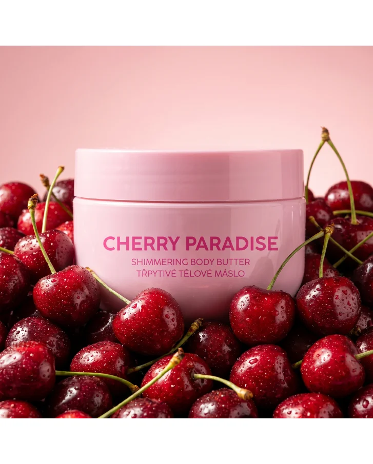 Cherry Paradise – třpytivé tělové máslo