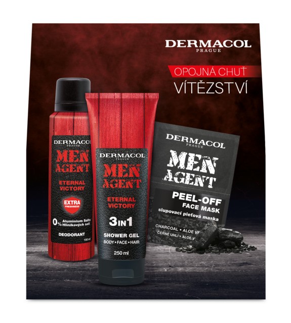Levně Dermacol Dárkový balíček Men Agent, deodorant, sprchový gel, maska