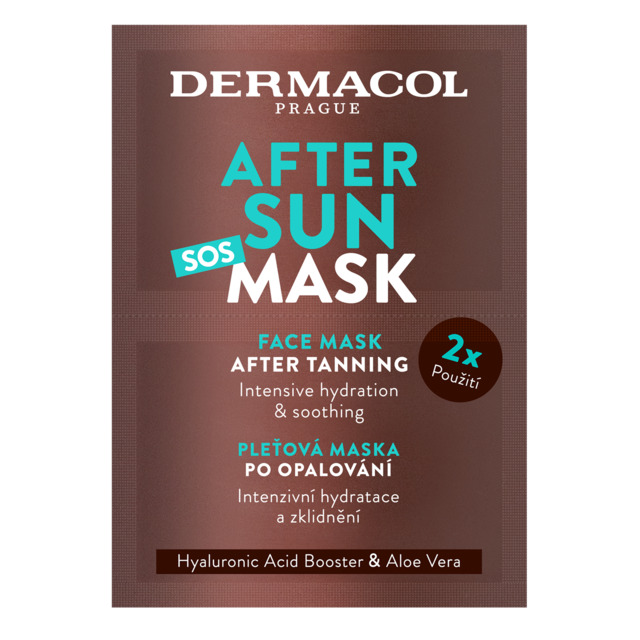 Levně Dermacol AFTER SUN Pleťová maska po opalování 2x8 ml