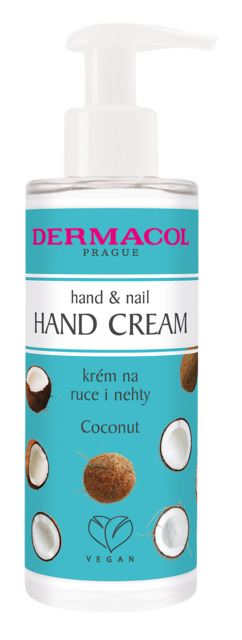 Dermacol - Krém na ruky a nechty s pumpičkou - kokos - 150 ml